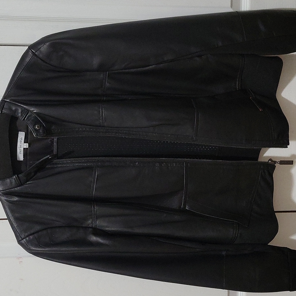 Peace Love world Soft Leather lightweight jacket